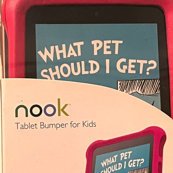 Tablet Bumper for a Kid's Nook‎ T  (PINK) (book/x/NEW) (For 7" Kids Tablet) - Picture 1 of 9